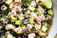 Mexican Shrimp Ceviche Recipe with Lime and Avocado