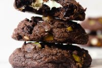 White Chocolate Cherry Pistachio Brownie Mix Cookies