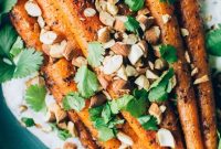 Black Pepper Roasted Carrots with Cilantro Yogurt and Almonds