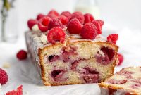 White Chocolate Raspberry Loaf Cake