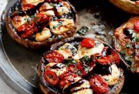 Low Carb Portobello Mushroom Margherita Pizza