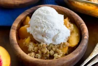 Fresh Peach Crisp with Oat Crumble Topping
