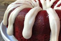 Red Velvet Bundt Cake with Cinnamon Cream Cheese Glaze