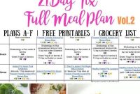 21 Day Fix Meal Plan Vol 2: All Meals, Brackets + Free Printables