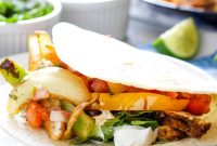 Sizzling Chicken Fajita Recipe with Peppers and Onions