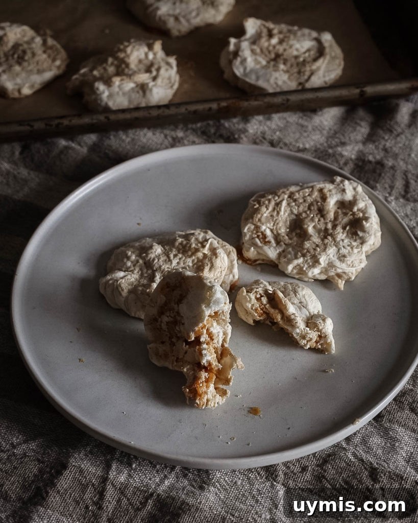 Halva and Tahini Forgotten Cookies 3 halva tahini meringue cookies