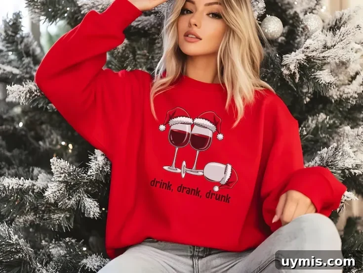 Image for Xmas Wine Christmas Party Sweater