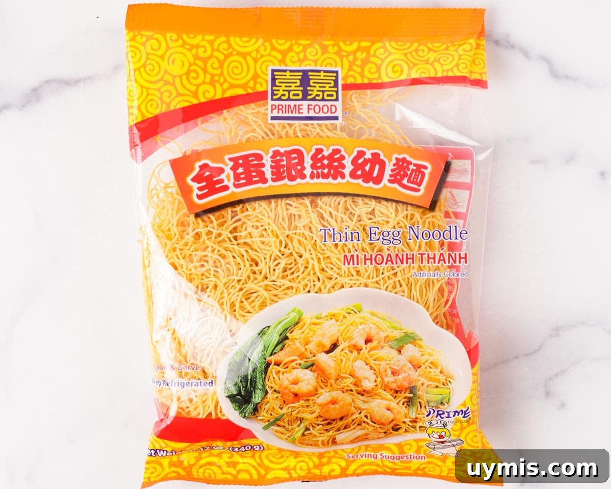 Vietnamese Crispy Noodle Stir Fry Mi Xao Gion 30 Bag of thin egg noodles.
