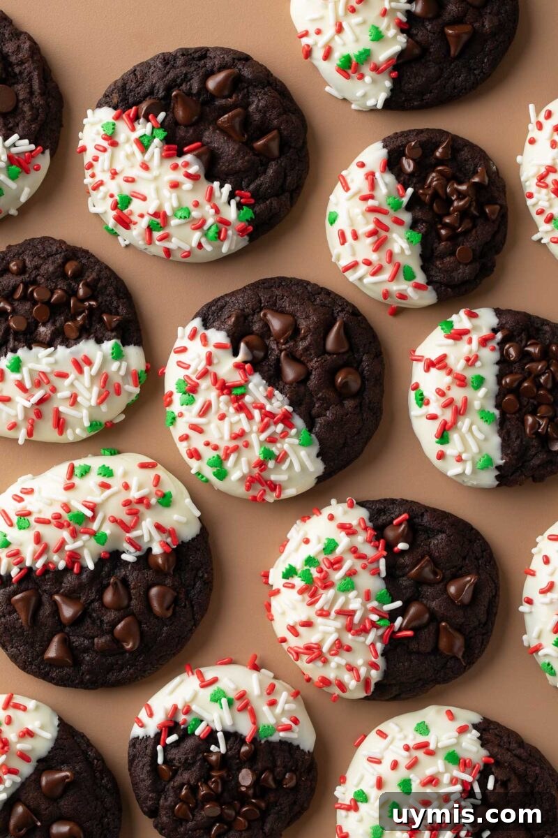 White Chocolate Dipped Christmas Cookies