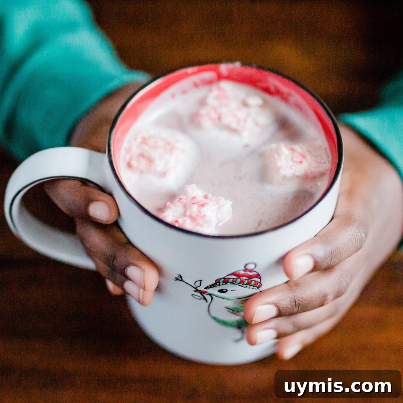 Hands holding hot chocolate