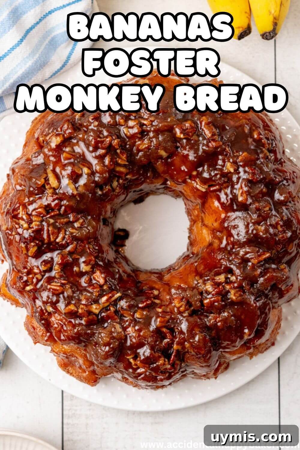 Warm Bananas Foster Monkey Bread with Rum-Caramel Glaze 5 You’ll flip for this deliciously sticky and sweet Bananas Foster Monkey Bread! This easy-to-make treat combines cinnamon, brown sugar, and ripe bananas, drizzled with a rich rum sauce for a decadent twist on classic monkey bread.
