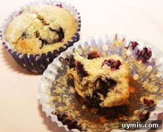 Blueberry Polenta Cupcakes - ready to eat