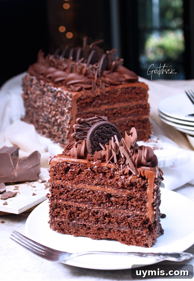 Double Fudge Chocolate 7 Layer Cake