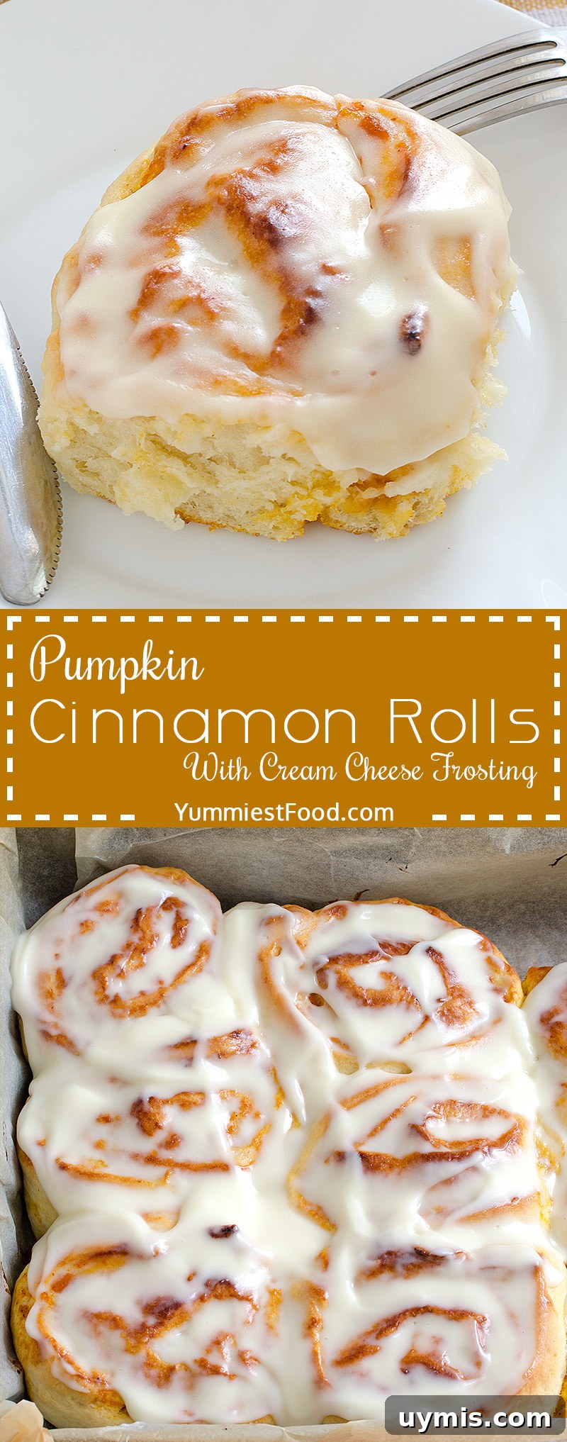 Pumpkin Cinnamon Rolls with Cream Cheese Frosting 7 Pumpkin Cinnamon Rolls - super soft, moist, fluffy and delicious