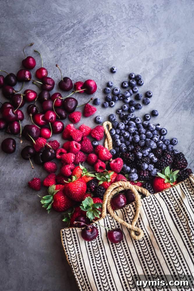Summer Berry Galette with Fresh Seasonal Berries 4 Colorful fresh berry bounty.