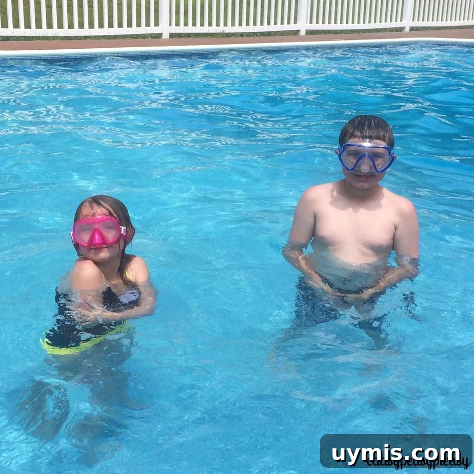 Kiddos taking a swim break