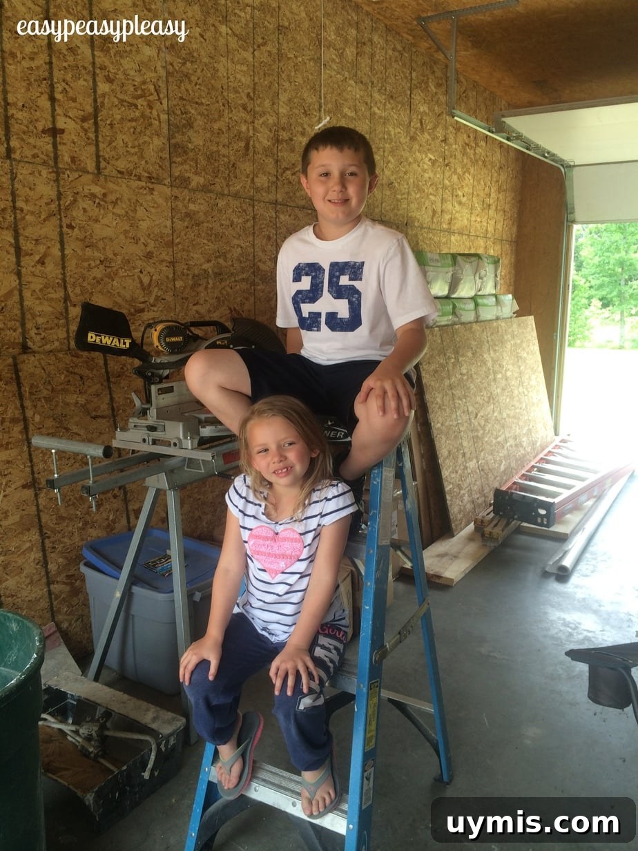 Kiddos taking a DIY break