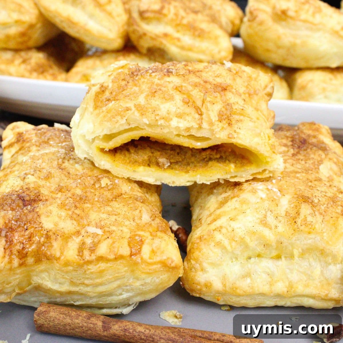 Fall Pumpkin Rice Krispie Treats with Rolos 20 air fryer pumpkin hand pies with puff pastry dinners done quick featured image