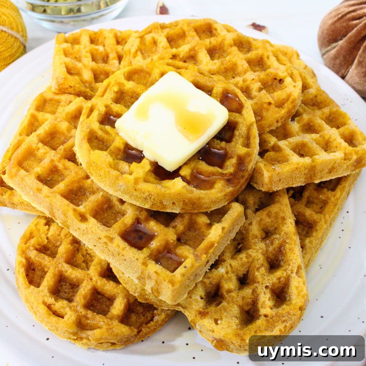 Fall Pumpkin Rice Krispie Treats with Rolos 22 3 ingredient pumpkin waffles in the air fryer dinners done quick featured image