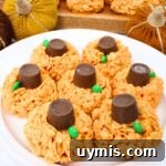 Fall Pumpkin Rice Krispie Treats with Rolos 25 pumpkin rice krispie treats with rolo recipe dinners done quick featured image
