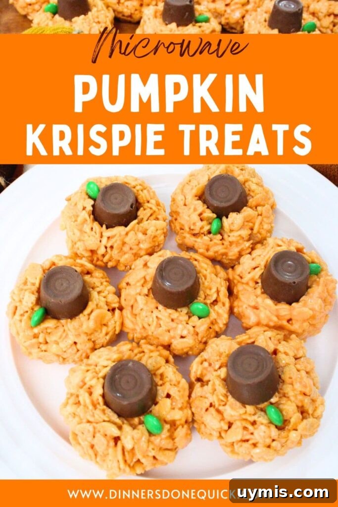 Fall Pumpkin Rice Krispie Treats with Rolos 26 pumpkin rice krispie treats with rolo recipe dinners done quick pinterest