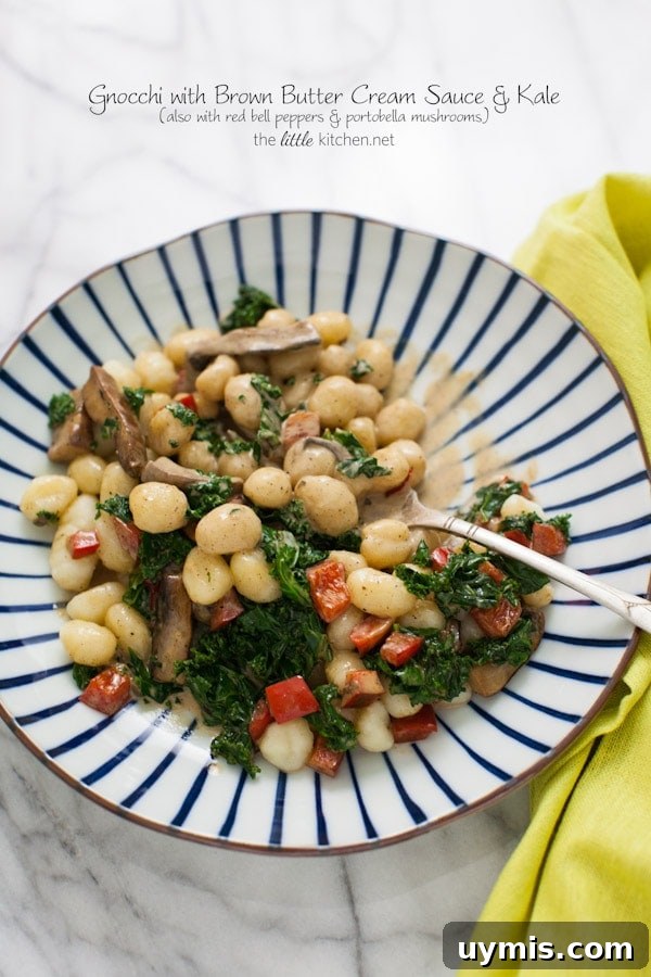 Gnocchi with Brown Butter Cream Sauce & Kale from thelittlekitchen.net Gnocchi with Brown Butter Cream Sauce & Kale from thelittlekitchen.net