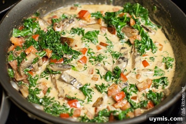 Cream added to brown butter sauce Cream added to brown butter sauce