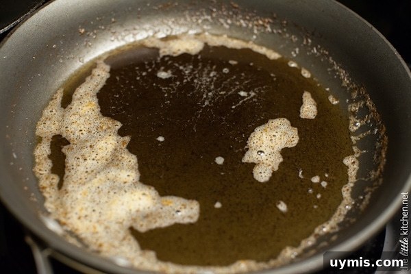 Browning butter for sauce Browning butter for sauce