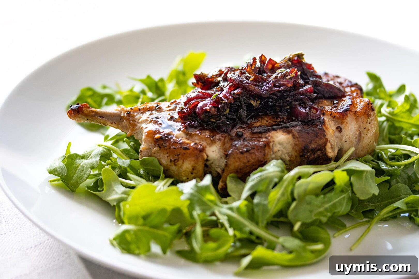 Pork chops with balsamic caramelized onions