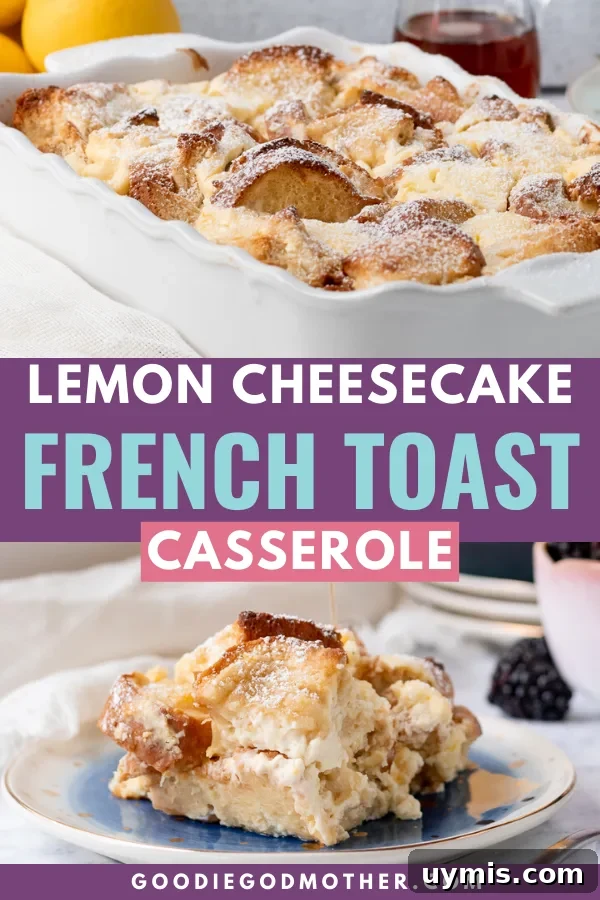 lemon cheesecake french toast casserole