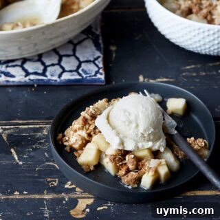Vegan Holiday Gingerbread Pear Crumble From OATrageous Oatmeals