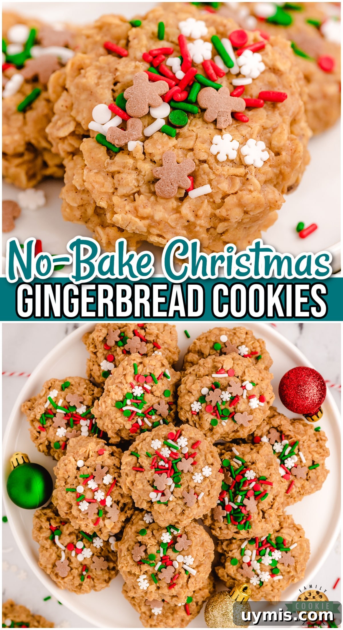 No-Bake Gingerbread Cookie Recipe: No Oven Needed 7 No Bake Gingerbread Cookies made easy with pudding mix, molasses, oats & a blend of warm spices to give these cookies the perfect gingerbread flavor!