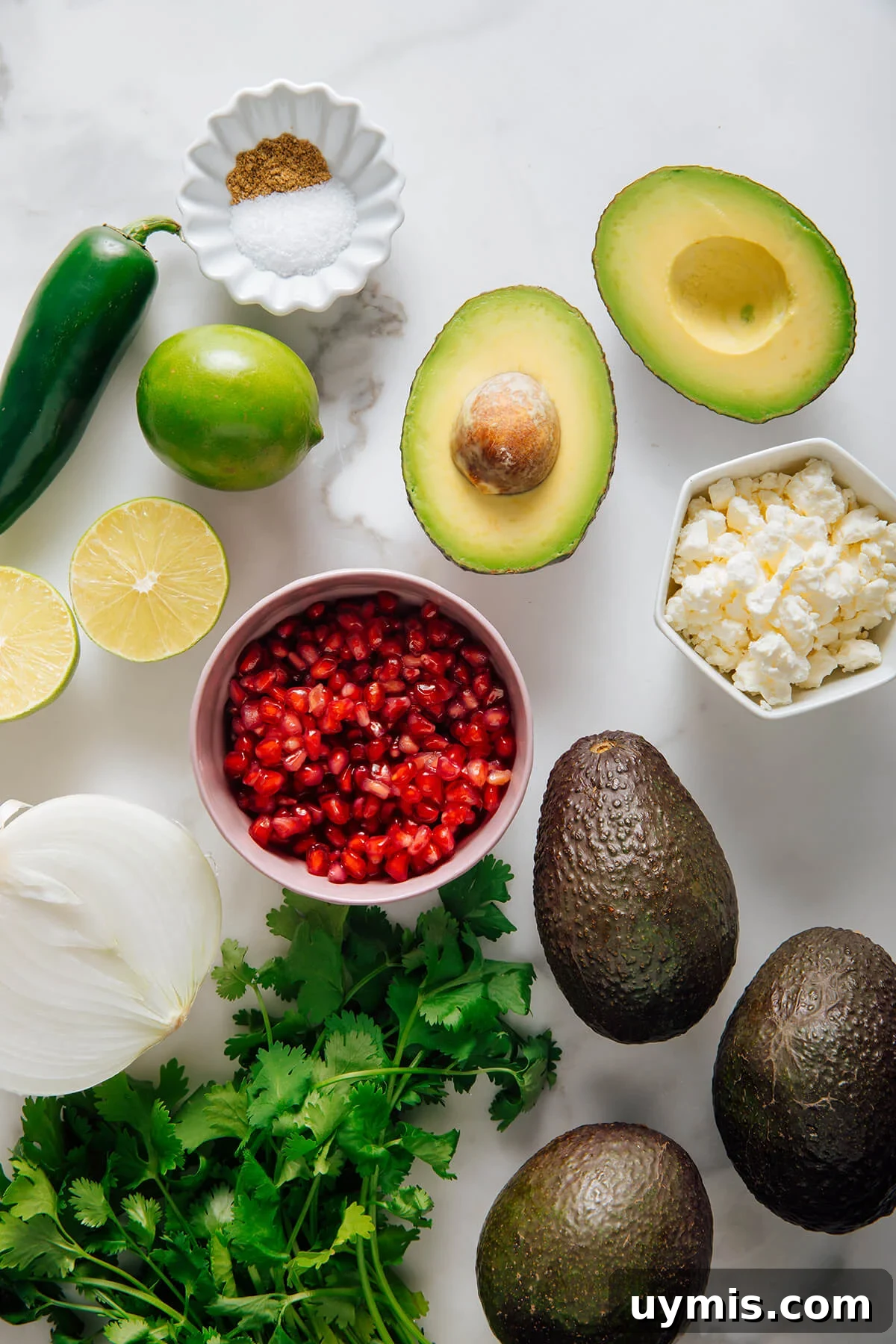 Holiday Pomegranate Guacamole Recipe 3 pomegranate guacamole ingredients