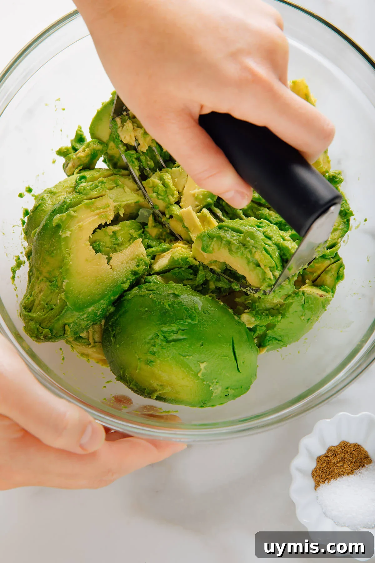 Holiday Pomegranate Guacamole Recipe 4 mashed avocado