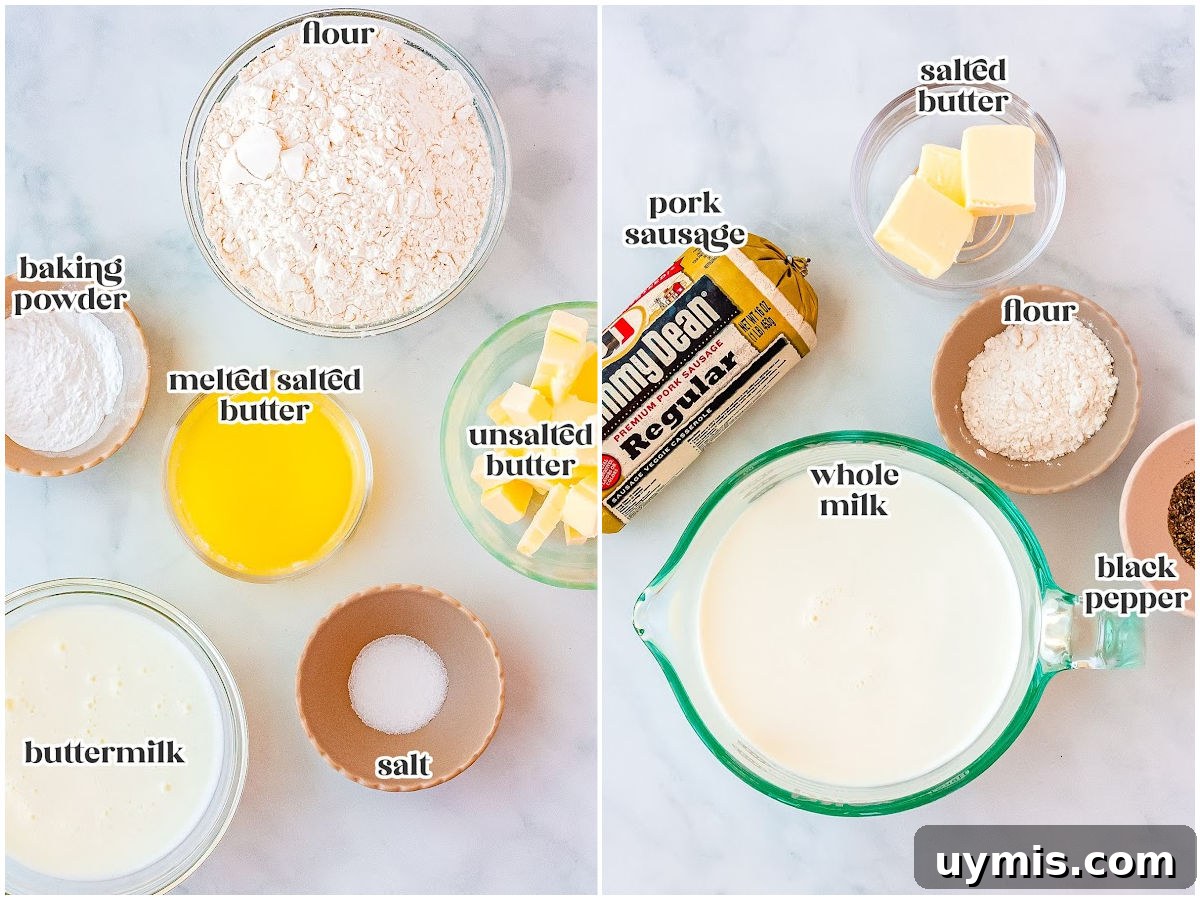 The ingredients for this recipe with text overlay labeling each.