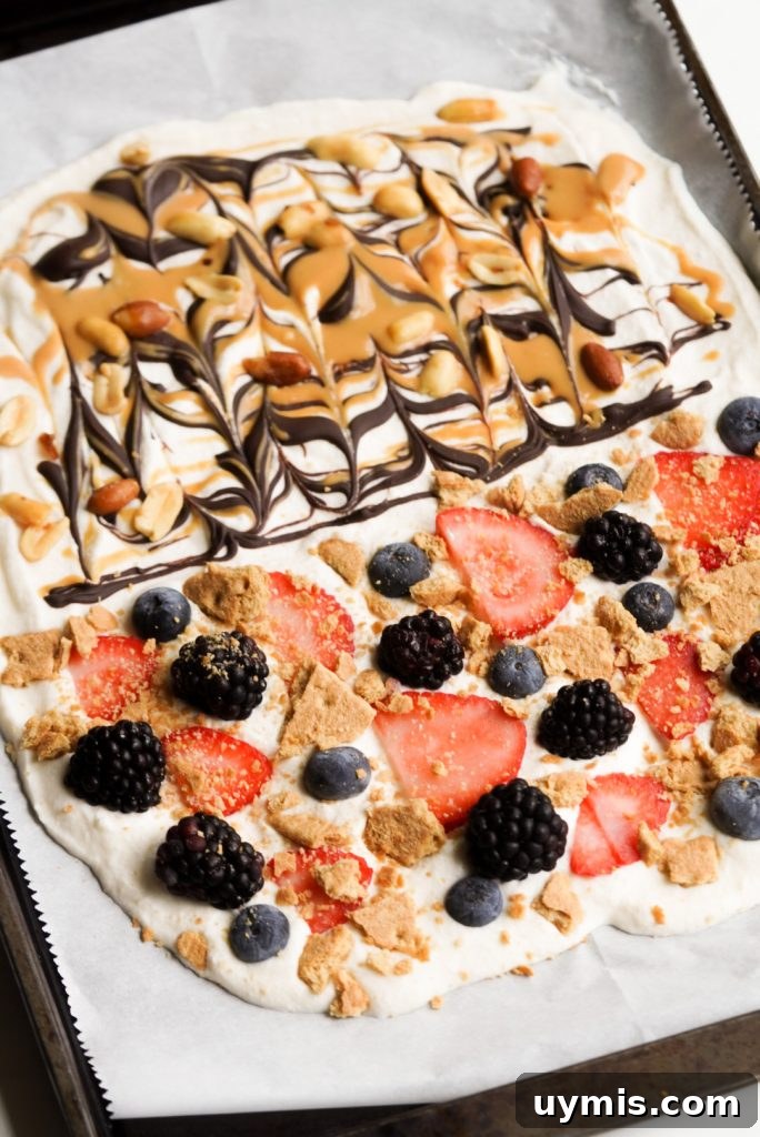 Viral High Protein Frozen Cottage Cheese Bark 9 cottage cheese frozen bark after freezing