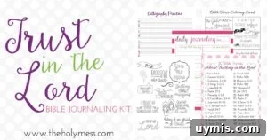 How to Make Bible Journaling More Meaningful 9 Trust in the Lord Bible Journaling Kit|The Holy Mess