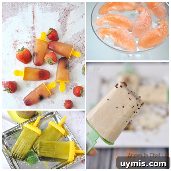 Blackberry Baileys Mini Creamsicle Recipes and Popsicle Roundup 7 Frozen Friday Popsicles