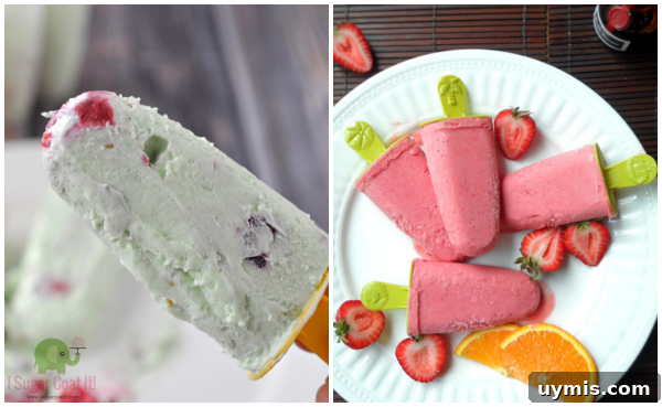 Blackberry Baileys Mini Creamsicle Recipes and Popsicle Roundup 8 Frozen Friday Popsicles