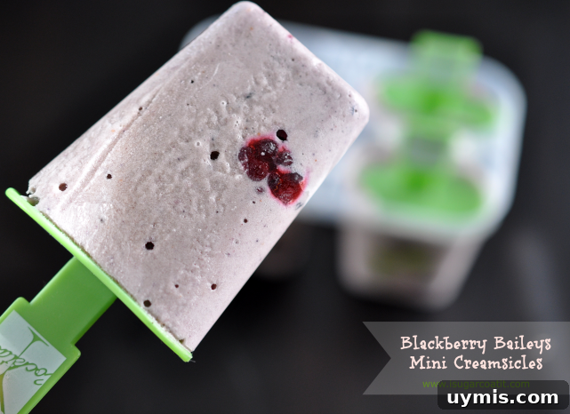 Blackberry Baileys Mini Creamsicles