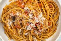 Spaghetti Arrabbiata Recipe with Spicy Tomato Sauce
