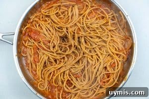Pasta ready to serve