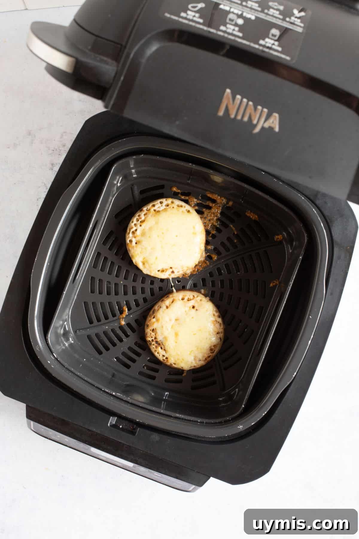 Crumpets in an air fryer.