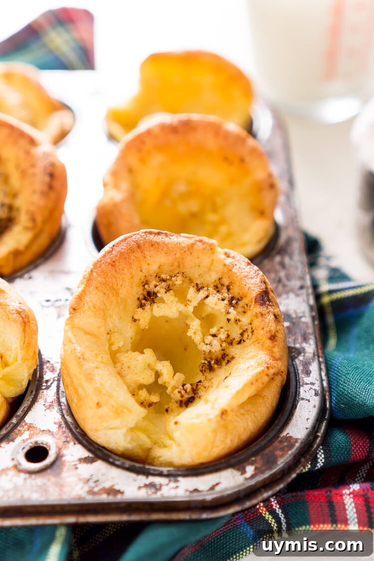 Classic Yorkshire Pudding Recipe 6 Freshly baked Yorkshire Pudding Popovers served hot