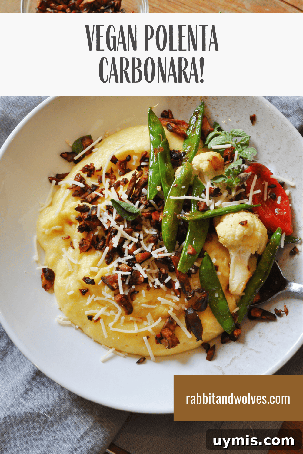 Creamy Vegan Polenta Carbonara Recipe 6 img 17600 6