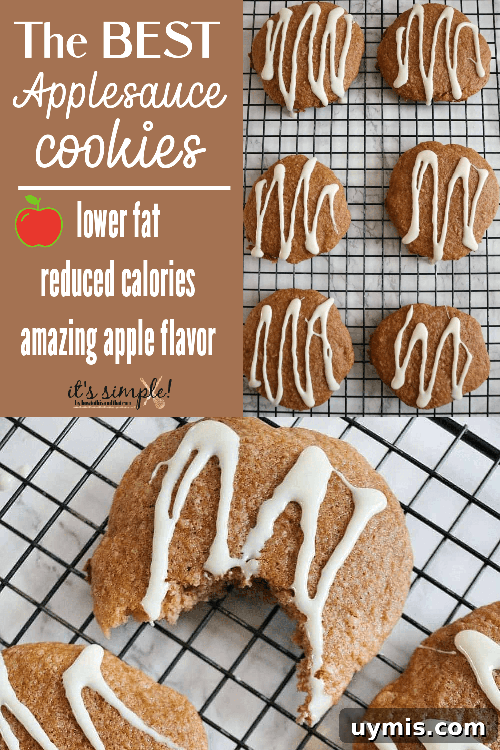 Soft Applesauce Cookies with Cinnamon 5 soft applesauce cookies