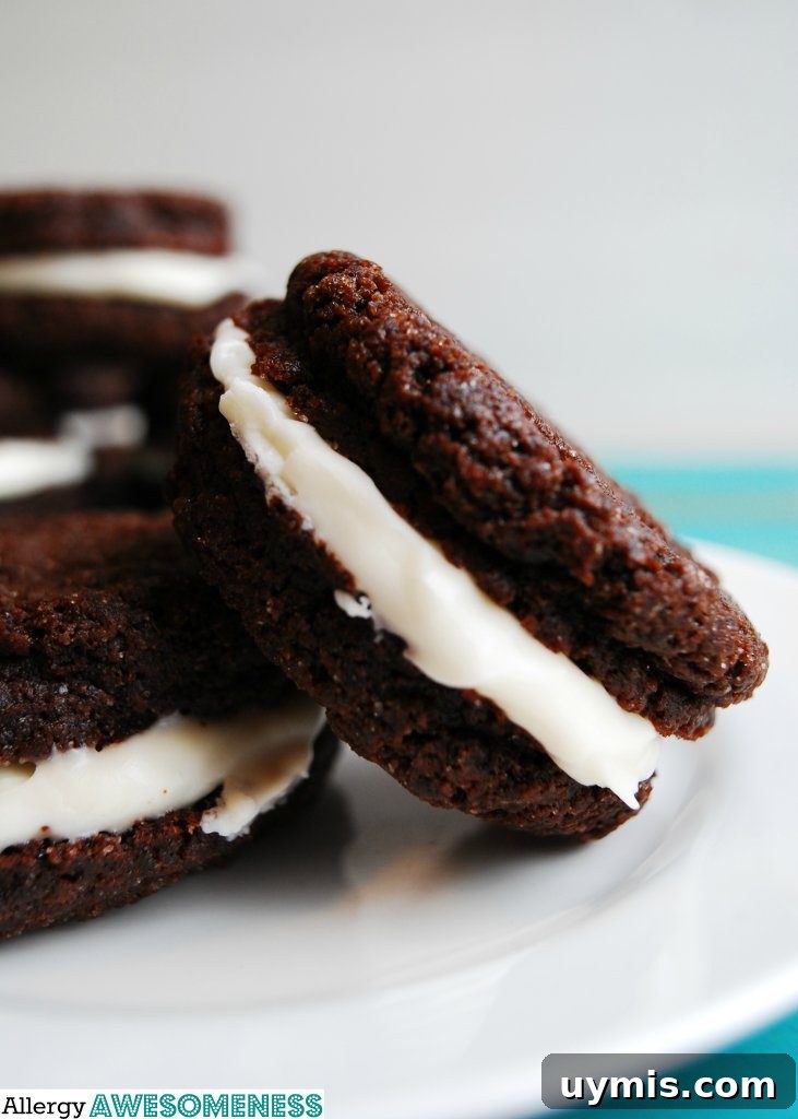 Vegan Homemade Oreos Free of Top 8 Allergens 8 Allergy-friendly Homemade Oreo Recipe by AllergyAwesomeness.com