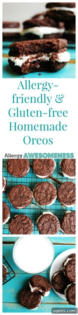 Vegan Homemade Oreos Free of Top 8 Allergens 9 Allergy-friendly and gluten-free homemade oreos. Cookie recipe by AllergyAwesomeness.com