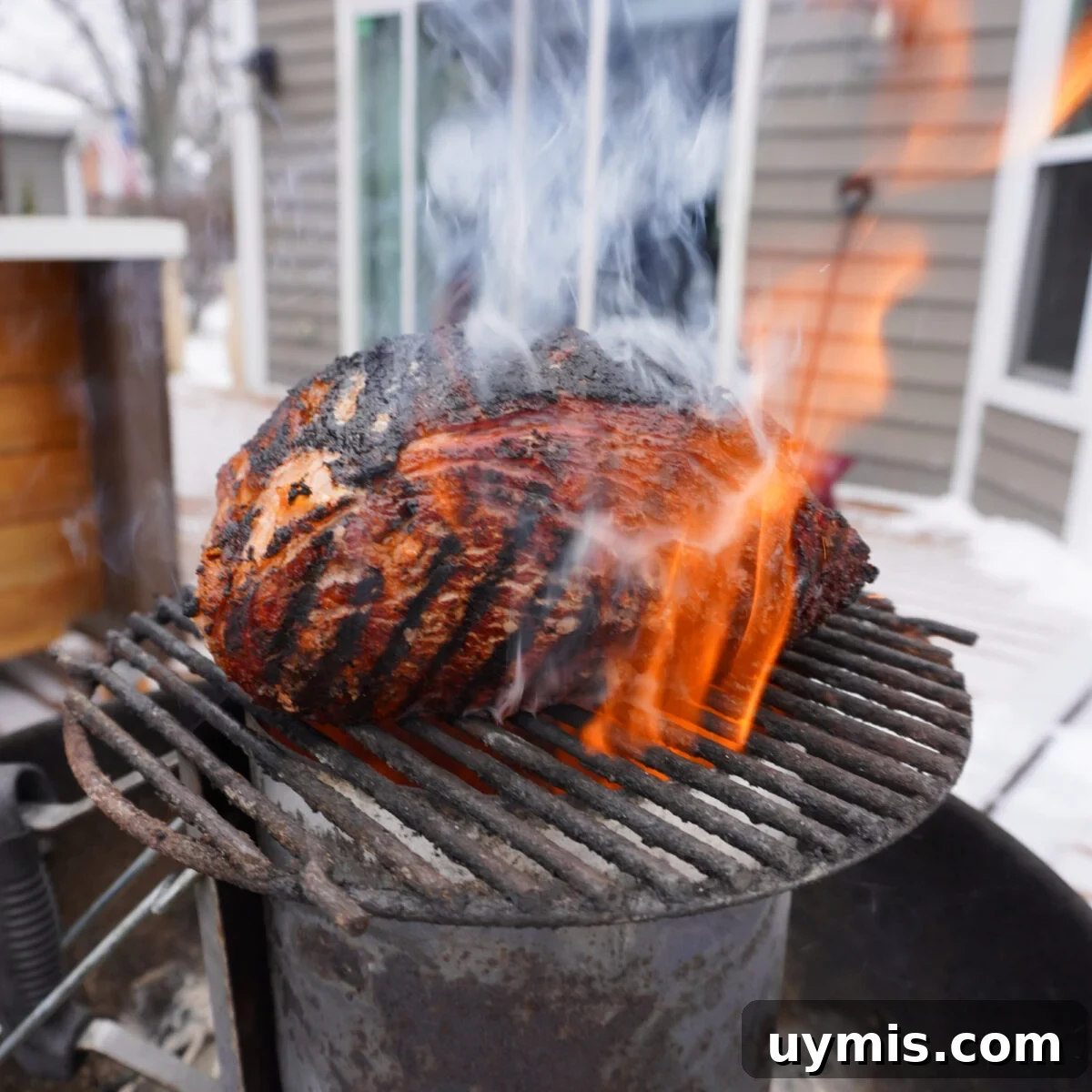 Grilled Prime Rib Sliders with Horseradish Sauce 7 reverse seared prime rib on a chimney.