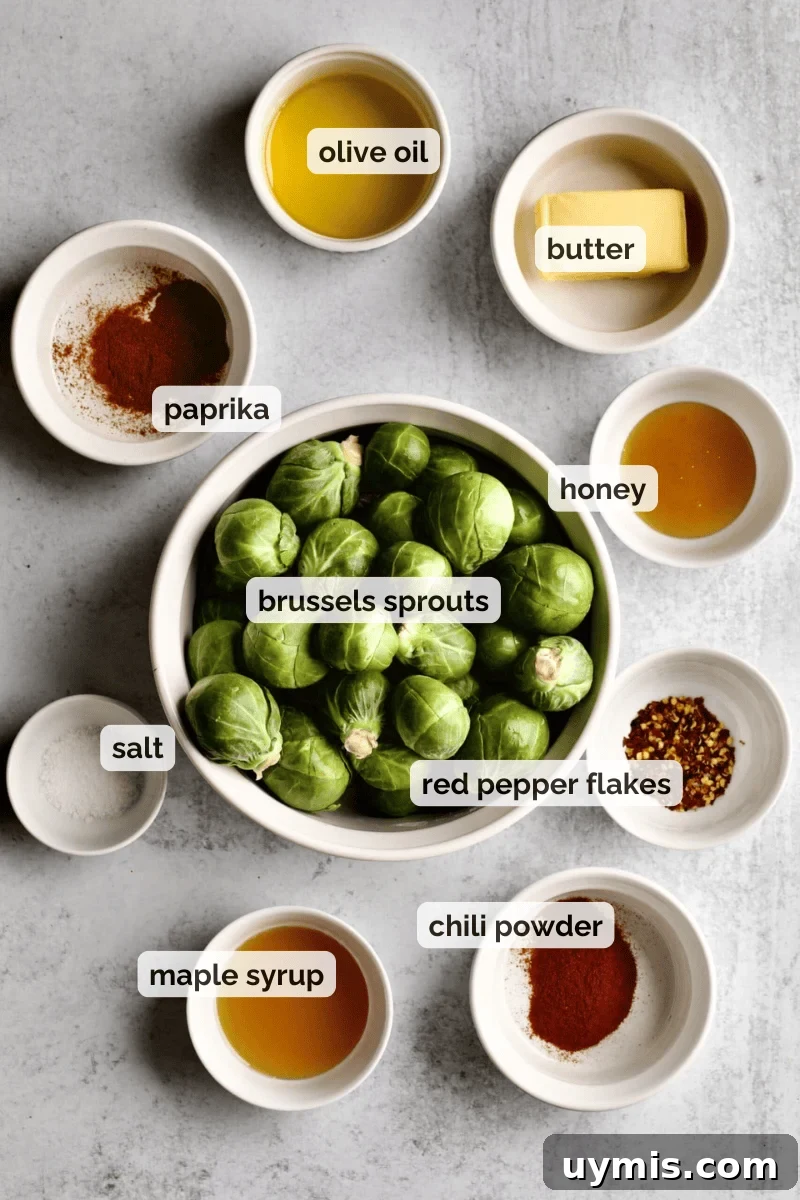 LongHorn Steakhouse Copycat Crispy Brussels Sprouts Recipe 4 Recipe ingredients for crispy Brussel sprouts recipe.